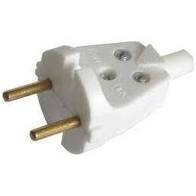 Вилка В6-001 6А 250В (полистирол, прямая, белая, с кембриком) Витебск Вилка В6-001 6А 250В (полистирол, прямая, белая, с кембриком) Витебск