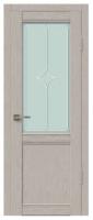 Дверь СИТИЛАЙН 025 (80см) Лиственница беленая  (матовое витражное стекло)