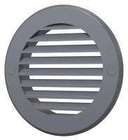 Решетка вентиляционная круглая  D130 с фланцем D100 ГРАФИТ