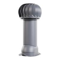  Роторная вент. Viotto с универсальным проходом, d-110мм, h-550мм, утепленная, графит