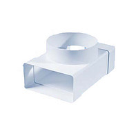 Соединитель Т-обр. пластик, плоских воздуховодов 60х120 с выходом на фланцевые воздухораспред. D100