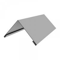 Конек плоский с подгибом RAL 9003 белый (длина кратно 2м)