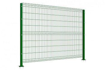 Секция ОПТИМА из прутка 4 мм, 2535x1530 с ячейкой 55х200 RAL6005 (зеленый),SO4/55/2535x1530/RAL6005