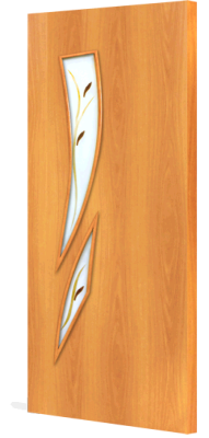 Дверь Стрелец-Фьюзинг  ДО- 7 "стекло" (60см) Полотно МИЛАН.орех Фьюзинг (СТРЕЛЕЦ)