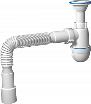 Сифон 1 1/2" * 40 Ani Грот с носиком с гофрой 40/50 А2010