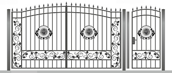 ВК001  Ворота 3,5х1,8м + Калитка 1х1,8м (Каркас без профлиста, откр. наружнее)