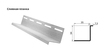 Grand Line Сливная планка 3,0м белая Grand Line Сливная планка 3,0м белая