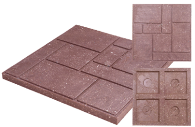 Плитка полимерпесчаная дачная 330*330*15 Красная (9шт/м2) (400шт/1паллет)