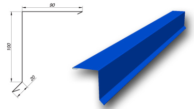 Фронтонная планка RAL 1015 бежевый (длина кратно 2м)