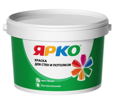 ЯРКО Краска для стен и потолков, ведро 14кг