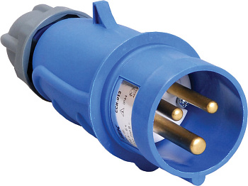 Вилка 013 2Р+РЕ16А 220В ИЭК (силовая) Вилка 013 2Р+РЕ16А 220В ИЭК (силовая)