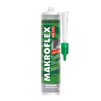 МАКРОФЛЕКС - Герметик силикатный огнеупорный черный (0,3л)