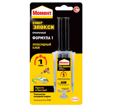 ХЕНКЕЛЬ Момент Супер клей Эпокси (6мл) прозрачный