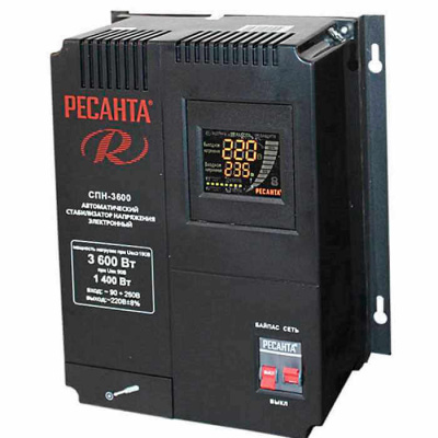 РЕСАНТА Стабилизатор СПН- 5400 (5400 Вт при Uвх>190, 3600 Вт при Uвх=140)