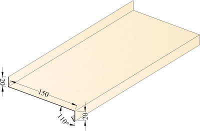 Подоконный отлив (длина кратно 2м)