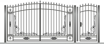 ВК004  Ворота 3,5х2м + Калитка 1х2м (Каркас без профлиста)