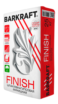 BARKRAFT Шпаклевка гипсовая FINISH (25кг) (белая) 56шт./пал