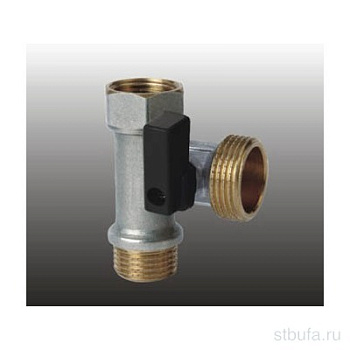 Кран шар. для стир. машины GAPPO G404-1/2F*3/4М*1/2M 3-х п (120)