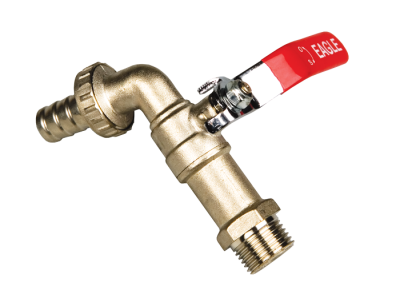 Кран сливной с насадкой для шланга 3/4", латунь (9/72)