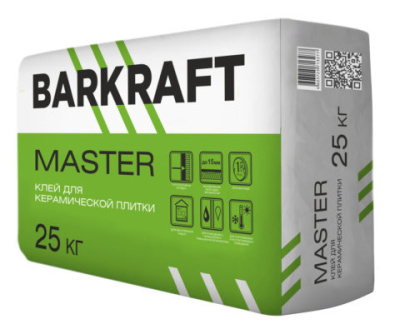 BARKRAFT Клей для керамической плитки "MASTER" (25кг) 56шт./пал BARKRAFT Клей для керамической плитки "MASTER" (25кг) 56шт./пал