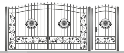 ВК001  Ворота 3,5х1,8м + Калитка 1х1,8м (Каркас без профлиста, откр. наружнее)