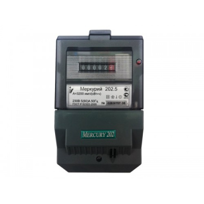 Счетчик Меркурий 202.5 1ф 5-60А 220В на щит ОУ Счетчик Меркурий 202.5 1ф 5-60А 220В на щит ОУ