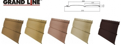 Grand Line Блок-хаус "Карельский" 3,00*0,244=0,732м2 темно-бежевый