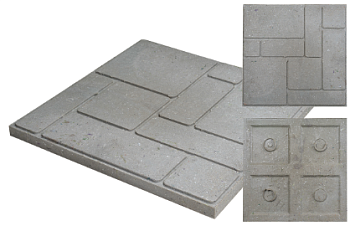 Плитка полимерпесчаная дачная 330*330*15 Серая  (9шт/м2) (400шт/1паллет)