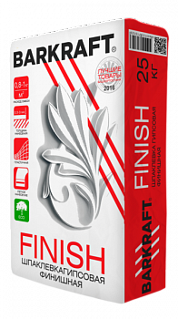 BARKRAFT Шпаклевка гипсовая FINISH (25кг) (белая) 56шт./пал BARKRAFT Шпаклевка гипсовая FINISH (25кг) (белая) 56шт./пал