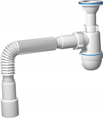 Сифон 1 1/2" * 40 Ani с гофрой 40*50 ( С0510) (35)