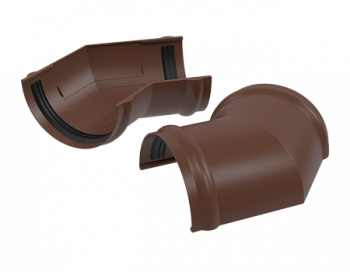 ТН ПВХ коричневый Угол желоба 135 град 