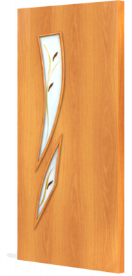 Дверь Стрелец-Фьюзинг  ДО- 9 "стекло" (80см) Полотно МИЛАН.орех Фьюзинг (СТРЕЛЕЦ)