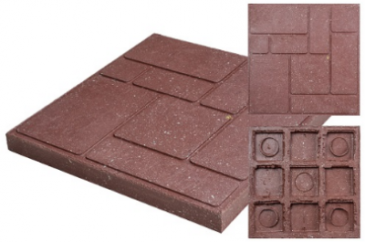 Плитка полимерпесчаная тратуарная 300*300*25 Красная (11шт/м2) (400шт/1паллет)