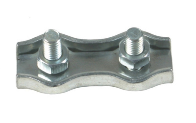 Зажим для стальных канатов двойной 4мм Зажим для стальных канатов двойной 4мм