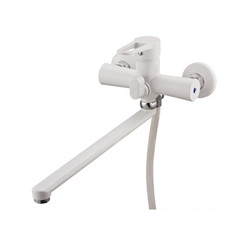 Смеситель G lauf ванна керам. 35мм,плоск.излив, белый NUD7-A045YW