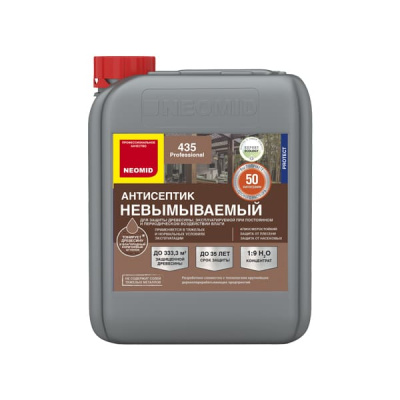 Неомид 435 (5 кг) - финишный декоративный невымываемый антисептик, орех