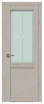 Дверь СИТИЛАЙН 025 (70см) Лиственница беленая  (матовое витражное стекло)