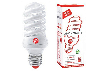 Лампа ЭКОНОМКА КЛЛ SPC 20Вт Е27 Лампа ЭКОНОМКА КЛЛ SPC 20Вт Е27
