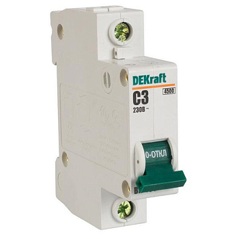 Автомат 1П 20А х-ка C ВА-101 4,5кА DEKraft Schneider Electric Автомат 1П 20А х-ка C ВА-101 4,5кА DEKraft Schneider Electric