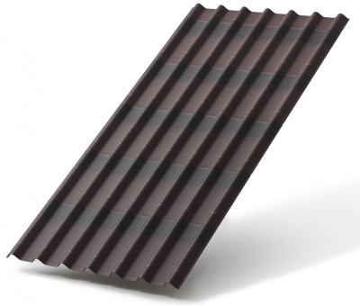 Ондулин Черепица коричневая (1,95х0,95м=1,85м2)