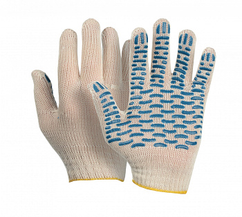 Перчатки 4-х ниточные с пвх стандарт /300пар/10пар