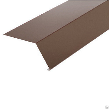 Планка карнизная RAL 8014 коричневая (кратно 2м)