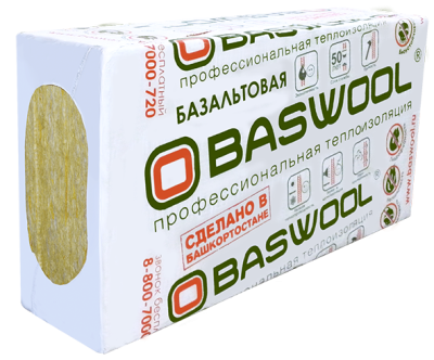BASWOOL  СТАНДАРТ 60 (НГ) 600*1200* 50мм 6 плит (4,32м2 = 0,216м3)