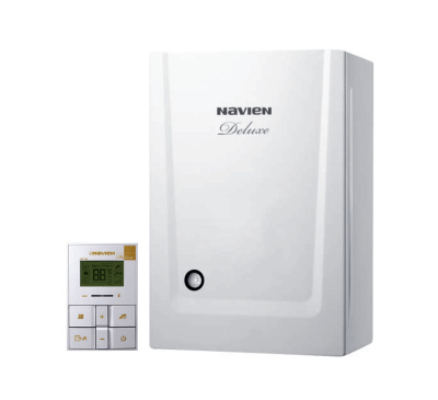 Котел газовый NAVIEN DELUXE COAXIAL -16К (белый) (настенный,160 кв.м,2-х конт.,з/к)