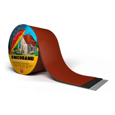 NICOBAND Самоклеющаяся герметизирующая лента, темно-серая 10м NICOBAND Самоклеющаяся герметизирующая лента, темно-серая 10м