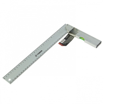 Угольник столярный алюминевый с уровнем 350мм 15-3-035