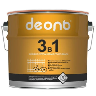 ДЕОЛЬ Эмаль UR-12 красная 3кг