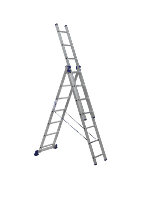 Лестница алюминевая 3-х секц.12 ступ. 338/560/786см 63-3-012