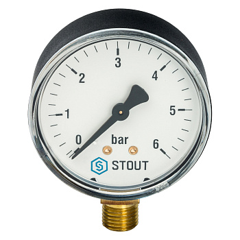 BELAMOS Манометр XPS-R (боковое подключение) 0-6 бар 50мм