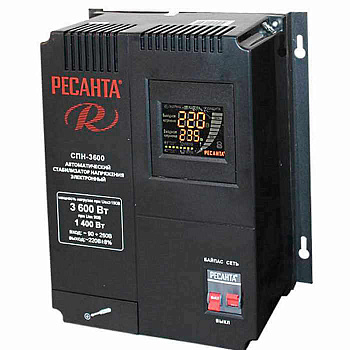РЕСАНТА Стабилизатор СПН- 5400 (5400 Вт при Uвх>190, 3600 Вт при Uвх=140)